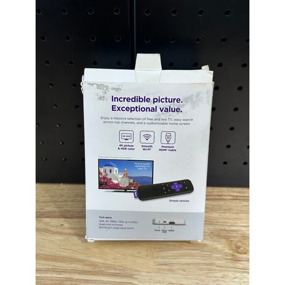 Roku Premiere 3920RW 4K Streaming Media player Walmart Exclusive - Picture 2 of 4